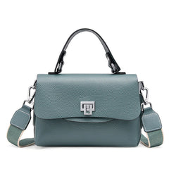 Genuine Leather Envelope Top-Handle Bag – Simple Luxury Women's Shoulder & Small Crossbody Handbag