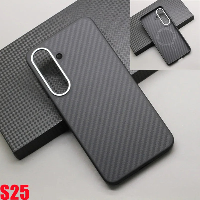 Magsafe Carbon Fiber Pattern Case for Samsung Galaxy S25 / Ultra / Plus by Snagg A Phone Case