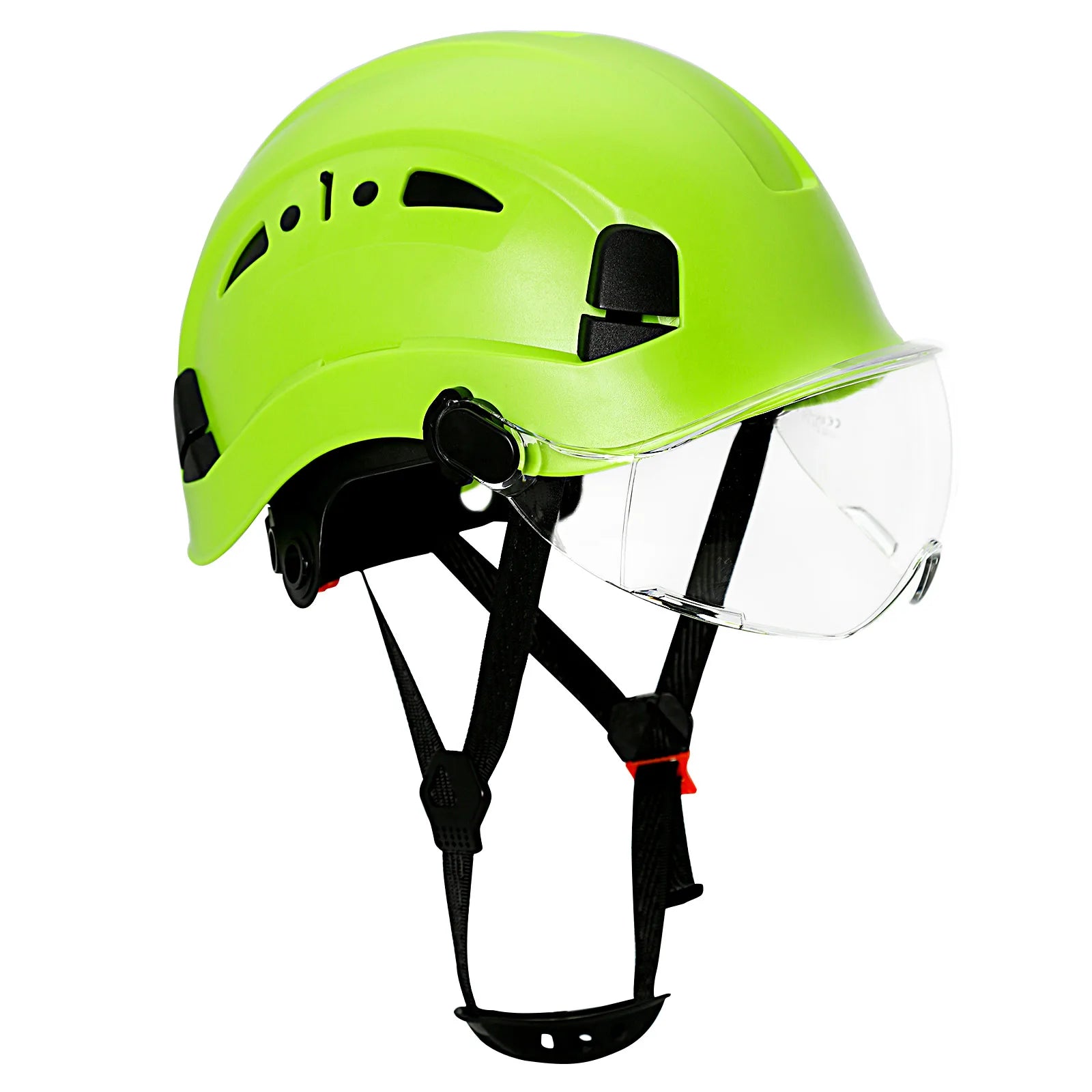 Vented construction safety helmet with built-in visor – image 34