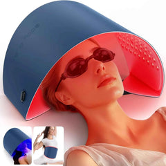 Portable Red Infrared Blue LED Light Therapy Face Mask