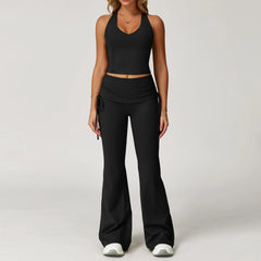 Women's 2-Piece Yoga Set | High Waist Leggings & Sports Bra Workout Tracksuit Gym Activewear