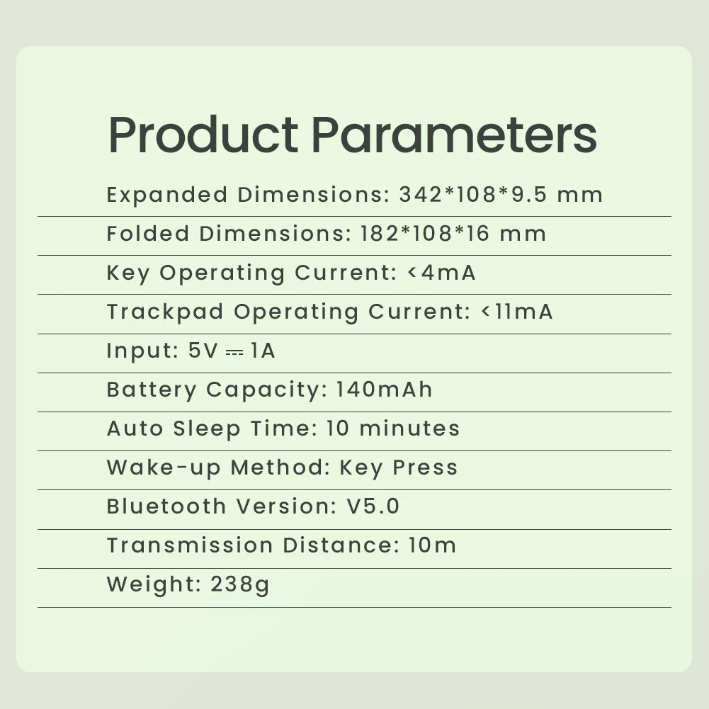 Folding Bluetooth Keyboard With Touchpad For IOS Android Tablets by Snagg A Wireless Keyboard