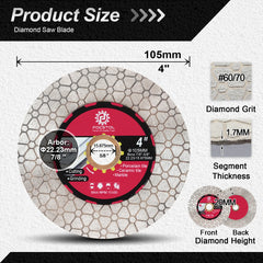 Diamond Cutting Disc 105–125mm | Tile Cutting Grinding for Porcelain Ceramic Marble Granite Quartz CE