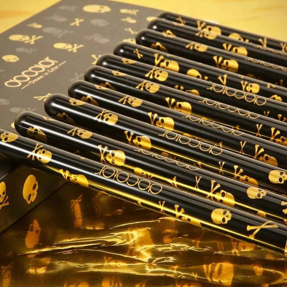 10 Pieces Professional Gothic Skull Makeup Brush Set – Premium Vegan Synthetic Bristles
