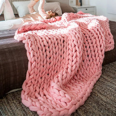 Knit Blanket Handmade Wool Throw by Snagg A Throw