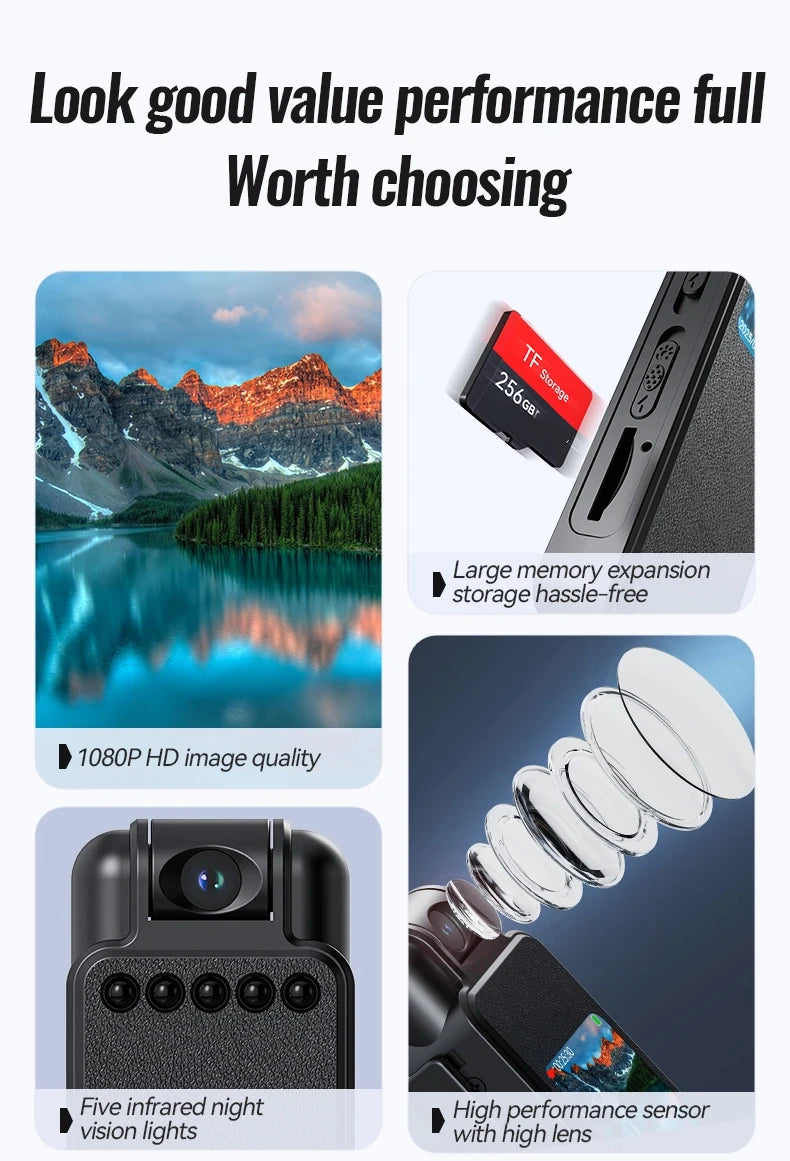 4K HD Mini Action Camera – Waterproof Helmet Cam with Clip Mount by Snagg A Portable Camera