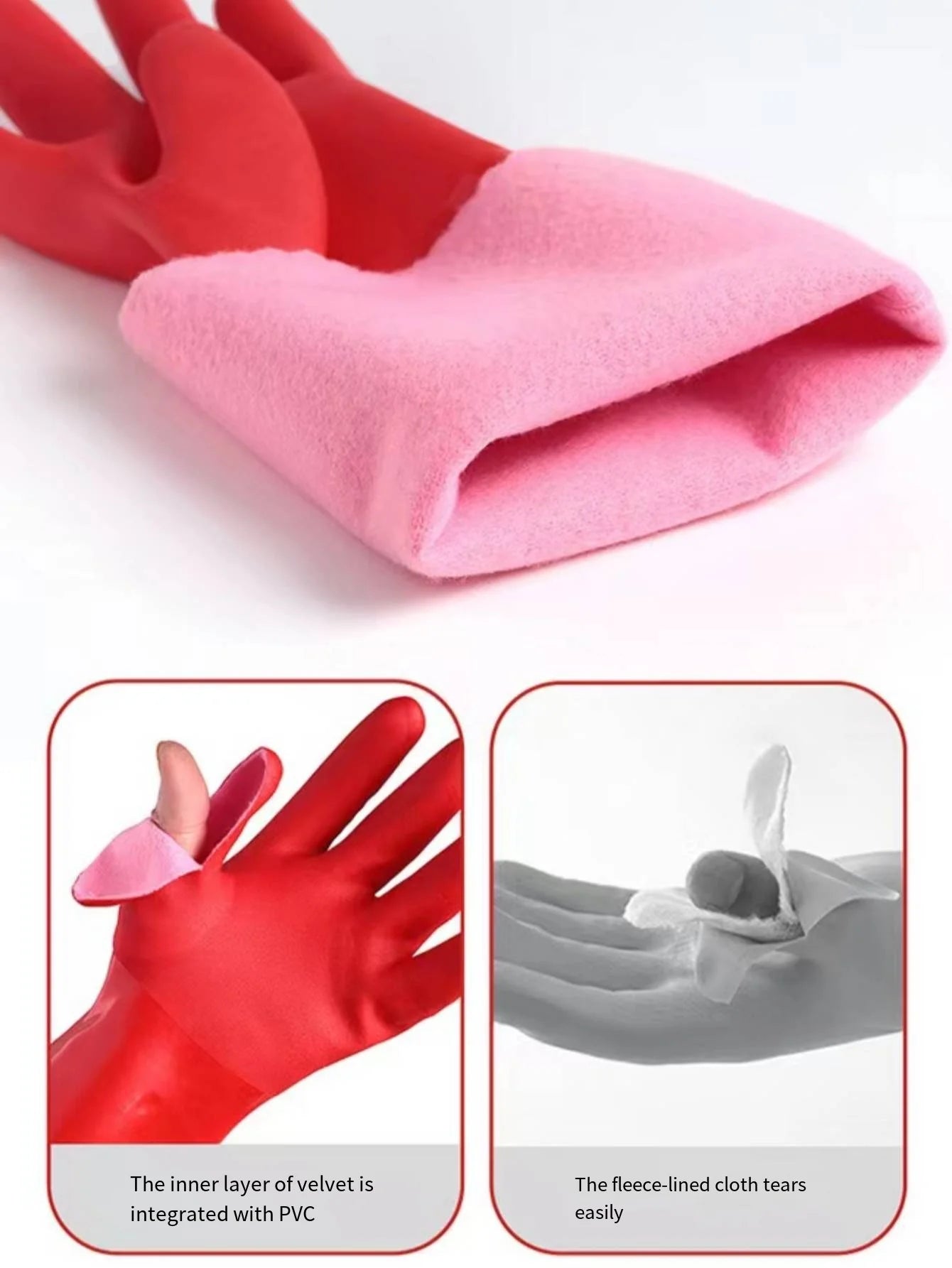 16 Inch PVC Cleaning Gloves Oil & Chemical Resistant by Snagg A Gloves