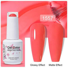 Professional 15ml HEMA & TPO Free Gel Polish – High-Performance Red & Multi Tone Semi Permanent Varnish