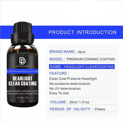30/60ml Car Headlight Clear Coating by Snagg A Ceramic Coating