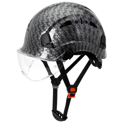 Vented construction safety helmet with built-in visor – image 38