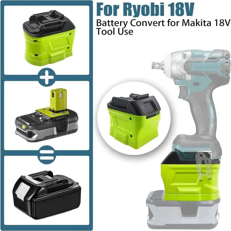 Ryobi 18V battery converter for Makita, DeWalt and Milwaukee tools – image 3