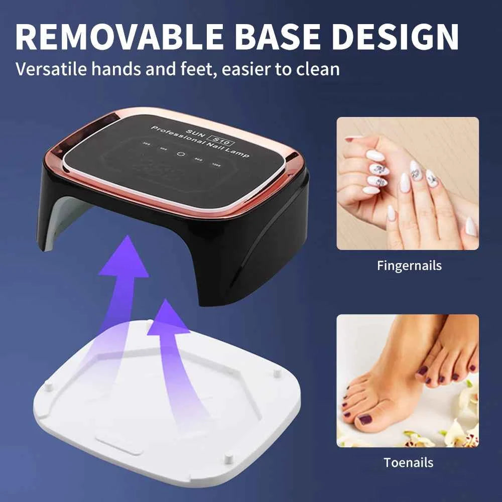 Professional Wireless HD Smart UV/LED Nail Station – High Capacity Rechargeable Curing Lamp