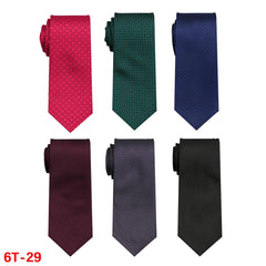 6 Pieces Classic Men’s Tie Set - Woven Jacquard Neckties for Business & Formal Events