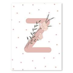 Pink Butterfly And Letters Wall Art by Snagg A Print