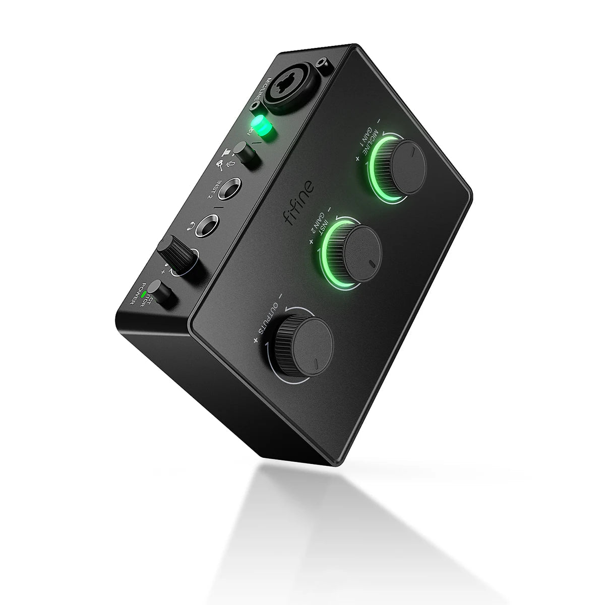 Audio Interface Mixer – 48V Phantom Power with Gain Control for XLR Condenser Microphones & Podcast Recording by Snagg An Audio Mixer