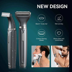 2 in 1 Professional Body & Facial Grooming System – High Torque Cordless Trimmer for Precision Personal Care