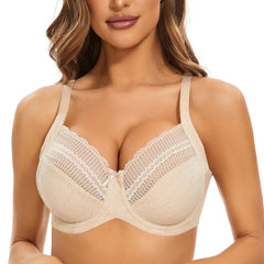 Plus Size Minimizer Bra | Underwire Full Coverage Non-Padded Ultra-Thin High Support