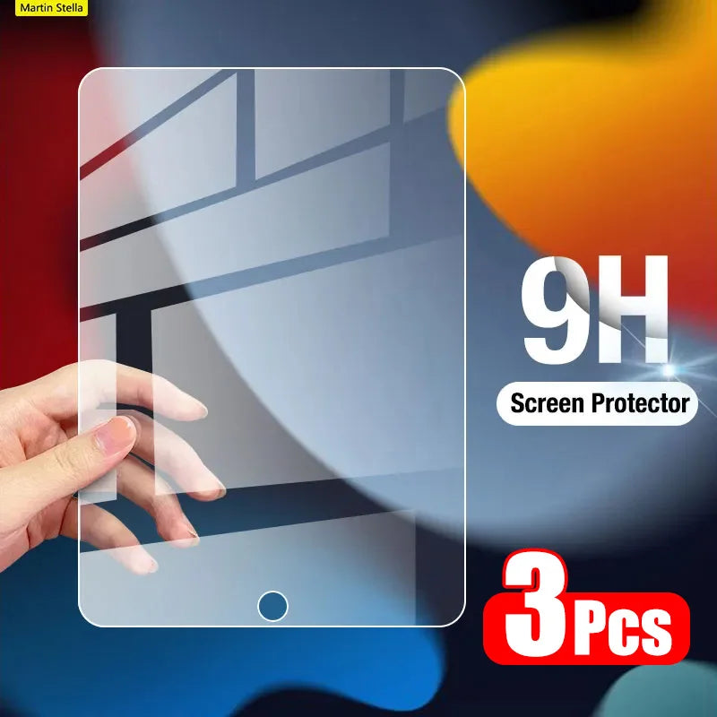 9H 3pcs Tempered Glass Screen Protector For iPad Pro 11 10th 9th Generation 8th 7 6 5 4 3 2 by Snagg A Screen Protector