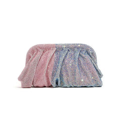 Shiny Rhinestone Crystal Fold Evening Clutch by Snagg It Purses