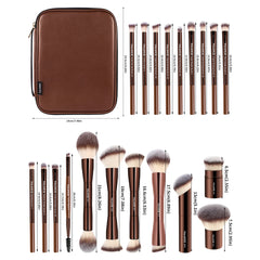 Pro Makeup Brush Kit 20pcs Brushes with Storage Bag