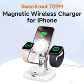 Apple 3-in-1 Magnetic Wireless Charger Stand | iPhone 17 16 15 Apple Watch 11 10 Ultra AirPods