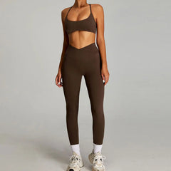 Women's 2-Piece Short Sleeve Yoga Suit | Quick-Dry Gym Tracksuit Running Workout Sports Set