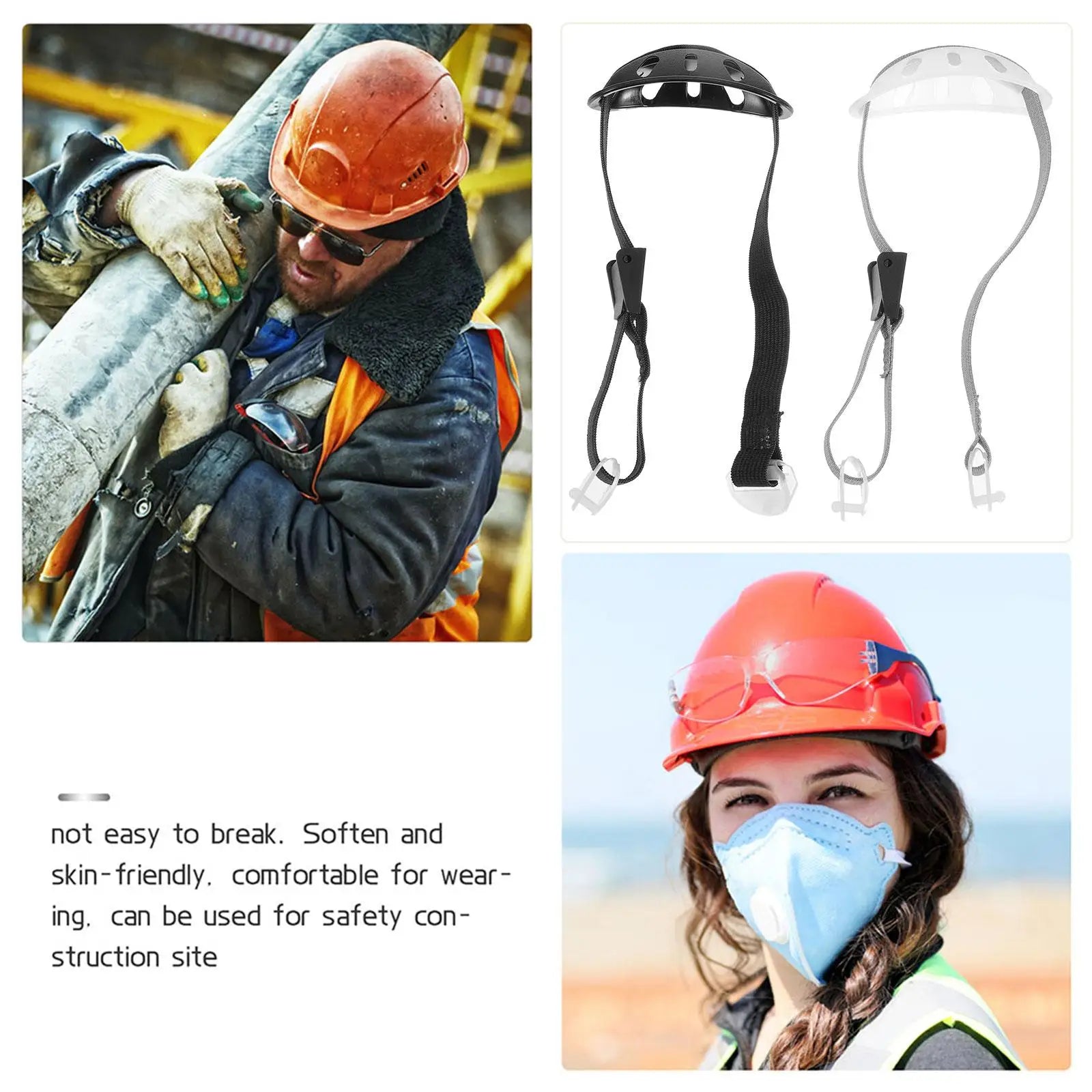 2 Pcs Hard Hat Chin Straps by Snagg A Chin Strap