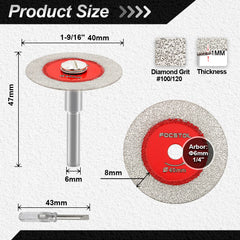 Mini Brazed Cutting Disc Saw Blade | Glass Jade Crystal Tile Marble Round Shank CE Certified 30–50mm