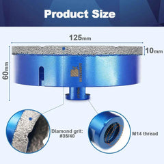 Vacuum Brazed Diamond Core Drill Bit & Heavy Duty Hole Saw for Granite, Porcelain, and Ceramic