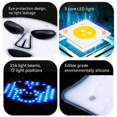 Portable Red Infrared Blue LED Light Therapy Face Mask