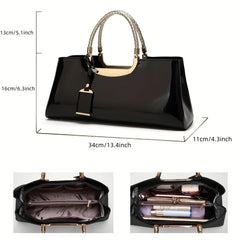 Elegant Ladies’ Glossy PU Leather Evening Purse by Snagg It Purses