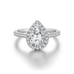 2ct Pear Cut Moissanite Ring - SnaggIt