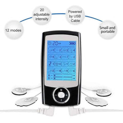16 Mode TENS & EMS Muscle Stimulator – Portable Dual Channel Therapy Device
