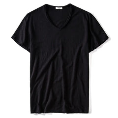 Combed Cotton V-Neck Tee | Essential Summer Fitness & Daily Top