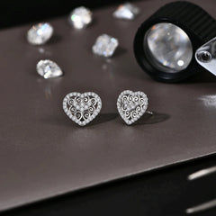 Luxury Heart Shape Moissanite Earrings by Snagg An Earring