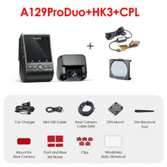 4K Ultra HD Dual Dash Cam | Sony 8MP Night Vision & Buffered Parking