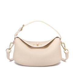 Genuine Leather Minimalist Crossbody Bag – Small Luxury Fashion Handbag & Shoulder Bag for Women (24×11×11cm)