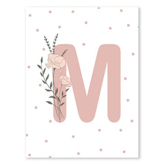 Pink Butterfly And Letters Wall Art by Snagg A Print