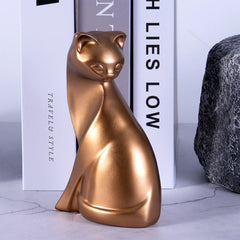 Golden Cat Couple Figurines by Snagg A Sculpture