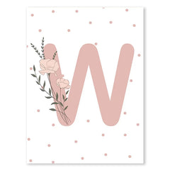 Pink Butterfly And Letters Wall Art by Snagg A Print