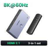 HDMI 2.1 Switch 8K & 4K for PS5, Xbox, Monitor & Projector by Snagg An HDMI Switch