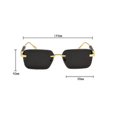 Rimless Square Sunglasses by Snagg A Shades
