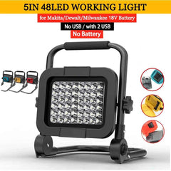 5 inch 48-LED work light for 18V tool batteries – image 1