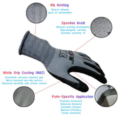 Nitrile Coated Work Gloves for Gardening/Workshop by Snagg A Gloves