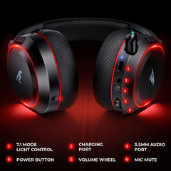 Wireless Gaming Headset Bluetooth & ENC Mic Compatible With PC, PS4, PS5 & Switch by Snagg A Gaming Headset