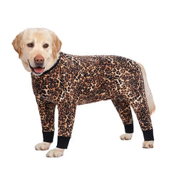 Dog Pyjama Jumpsuit for Medium & Large Dogs – Cosy Full-Cover Belly Recovery Suit (Cuttable Panel)