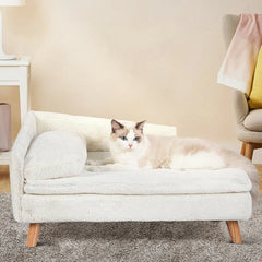 Elevated Pet Sofa Bed with Solid Wood Legs by Snagg A Pet Lounge