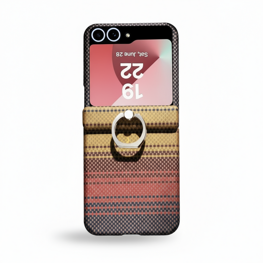 Carbon Fiber Texture Magsafe Case For Samsung Galaxy Z Flip 7 6 5 by Snagg A Phone Case