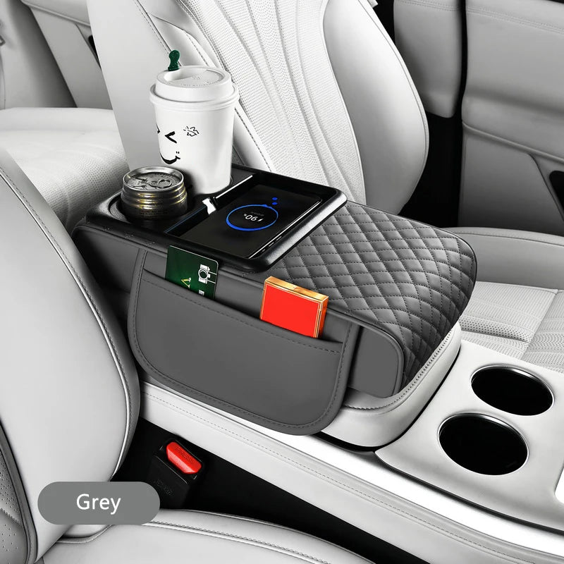 Car Armrest Cushion with Wireless Charging by Snagg An Armrest