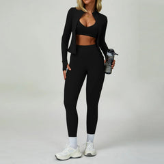 Women's 2/3-Piece Yoga Suit | Sports Bra High Waist Leggings & Shorts Push-Up Gym Activewear